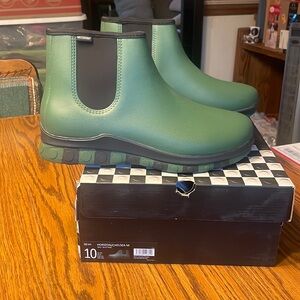 CCILU women’s boots, Horisont, Chelsea ankle waterproof size 10 in green/black